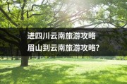 进四川云南旅游攻略 眉山到云南旅游攻略？