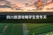 四川旅游攻略学生党冬天